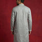 Men Festive Grey Embroidered Straight Kurta ( 65KO 5505Grey S ) [FF] [H-10]