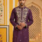 Purple Embroidered Cotton Blend Kurta ( 65KO 5508Purple ) [FF] [B-12]