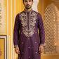 Purple Embroidered Cotton Blend Kurta ( 65KO 5508Purple ) [FF] [B-12]
