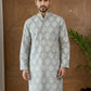 Men’s Cotton Blend Ethnic Printed Kurta ( 65KO 5510Grey ) [FF] [N-13]
