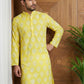 Men’s Cotton Blend Ethnic Printed Kurta ( 65KO 5510Lemon ) [FF] [N-13]