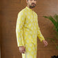 Men’s Cotton Blend Ethnic Printed Kurta ( 65KO 5510Lemon ) [FF] [N-13]