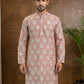 Men’s Cotton Blend Ethnic Printed Kurta ( 65KO 5510Peach ) [FF] [N-13]