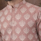 Men’s Cotton Blend Ethnic Printed Kurta ( 65KO 5510Peach ) [FF] [N-13]