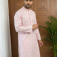 Men’s Cotton Blend Ethnic Printed Kurta ( 65KO 5510Pink ) [FF] [N-13]