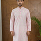 Men’s Cotton Blend Ethnic Printed Kurta ( 65KO 5510Pink ) [FF] [N-13]