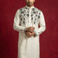 Men’s Cotton Blend Embroidered Festive Kurta ( 65KO 5511Cream ) [FF] [A-1-3]