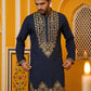 Men’s Japanese Embroidered Kurta ( 65KO 5512Navy )