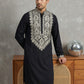 Ethnic Wear Cotton Blend Embroidered Kurta ( 65KO 5514Black ) [FF] [A-2-4]