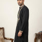 Black Cotton Blend Ethnic Embroidered Kurtas