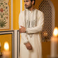 Cream Cotton Blend Ethnic Embroidered Kurta ( 65KO 5516Cream ) [FF] [B-2]