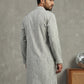 Woven Design Kurta for Men ( 65KO 5518Grey ) [FF] [H-8]