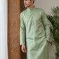 Woven Design Cotton Jacquard Kurta ( 65KO 5521Green ) [FF] [P-10]