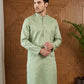 Woven Design Cotton Jacquard Kurta ( 65KO 5521Green ) [FF] [P-10]