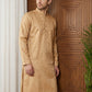 Woven Design Cotton Jacquard Kurta ( 65KO 5521Orange ) [FF] [P-10]