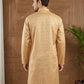 Woven Design Cotton Jacquard Kurta ( 65KO 5521Orange ) [FF] [P-10]