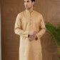 Woven Design Cotton Jacquard Kurta ( 65KO 5521Orange ) [FF] [P-10]