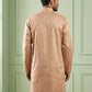 Woven Design Cotton Jacquard Kurta ( 65KO 5521Peach ) [FF] [P-10]