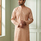 Woven Design Cotton Jacquard Kurta ( 65KO 5521Peach ) [FF] [P-10]