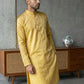 Woven Design Cotton Jacquard Kurta ( 65KO 5521Yellow ) [FF] [P-10]