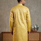 Woven Design Cotton Jacquard Kurta ( 65KO 5521Yellow ) [FF] [P-10]