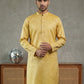 Woven Design Cotton Jacquard Kurta ( 65KO 5521Yellow ) [FF] [P-10]