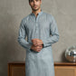 Foil Printed Cotton Blend Kurta ( 65KO 5523Blue ) [FF] [A-14]