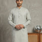 Foil Printed Cotton Blend Kurta ( 65KO 5523Off-White ) [FF] [A-14]