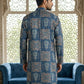 Abstract Floral Printed Kurta ( 65KO 5524Blue )
