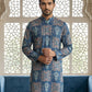 Abstract Floral Printed Kurta ( 65KO 5524Blue )