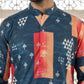 Geometric Printed Kurta ( 65KO 5524Navy )