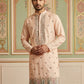 Men Silk Blend Embroidered Kurta ( 65KO 5525Peach )