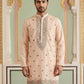 Men Silk Blend Embroidered Kurta ( 65KO 5525Peach )