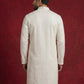 Ivory Sequins Embroidered Kurta ( 65KO 5526Cream ) [FF] [B-5]