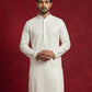 Ivory Sequins Embroidered Kurta ( 65KO 5526Cream ) [FF] [B-5]