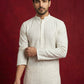Ivory Sequins Embroidered Kurta ( 65KO 5526Cream ) [FF] [B-5]