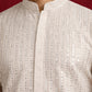 Ivory Sequins Embroidered Kurta ( 65KO 5526Cream ) [FF] [B-5]