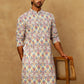 Men’s Printed & Embroidered Kurta ( 65KO 5529Multi )