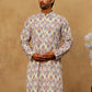 Men’s Printed & Embroidered Kurta ( 65KO 5529Multi )