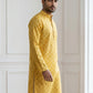 Men’s Printed Cotton Blend Kurta ( 65KO 5532Yellow )