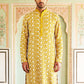 Floral Embroidered Viscose Rayon Kurta ( 65KO 5533Mustard )