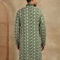 Floral Embroidered Viscose Rayon Kurta ( 65KO 5533Olive )