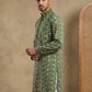 Floral Embroidered Viscose Rayon Kurta ( 65KO 5533Olive )