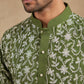 Floral Embroidered Viscose Rayon Kurta ( 65KO 5533Olive )