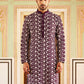 Floral Embroidered Viscose Rayon Kurta ( 65KO 5533Purple )