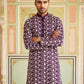 Floral Embroidered Viscose Rayon Kurta ( 65KO 5533Purple )