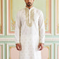 Men’s Cotton Blend Embroidered Kurta ( 65KO 5537White )