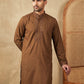 Men’s Imported Japanese Embroidered Kurta ( 65KO 5541Brown )