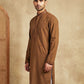 Men’s Imported Japanese Embroidered Kurta ( 65KO 5541Brown )