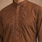 Men’s Imported Japanese Embroidered Kurta ( 65KO 5541Brown )
